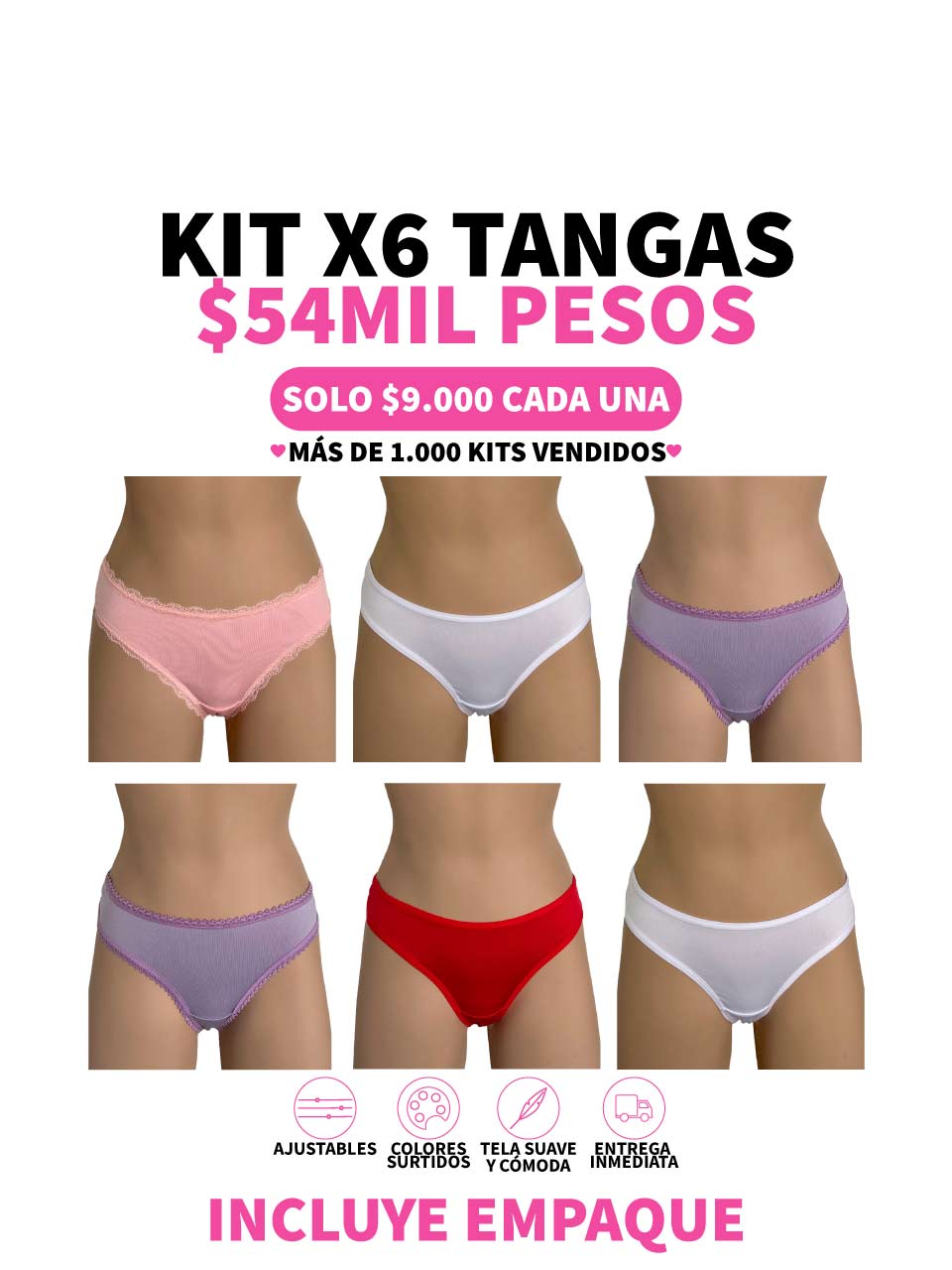 6 TANGAS POLILICRA -25%