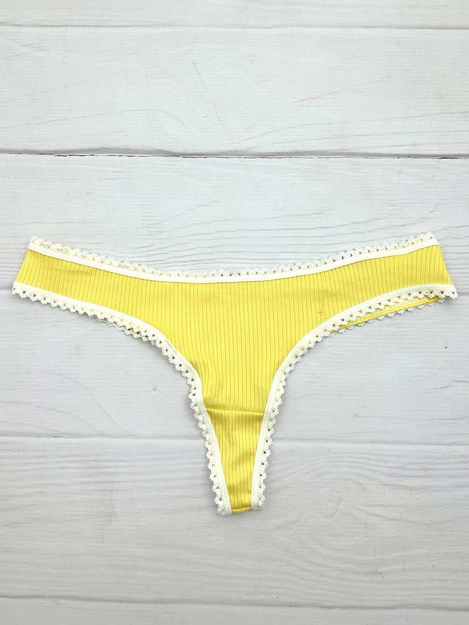 Tanga rib elastico amarilla