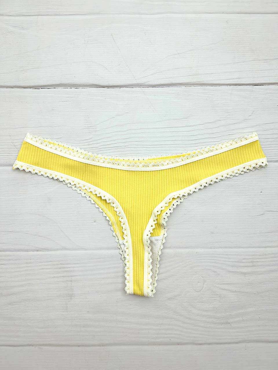 Tanga rib elastico amarilla