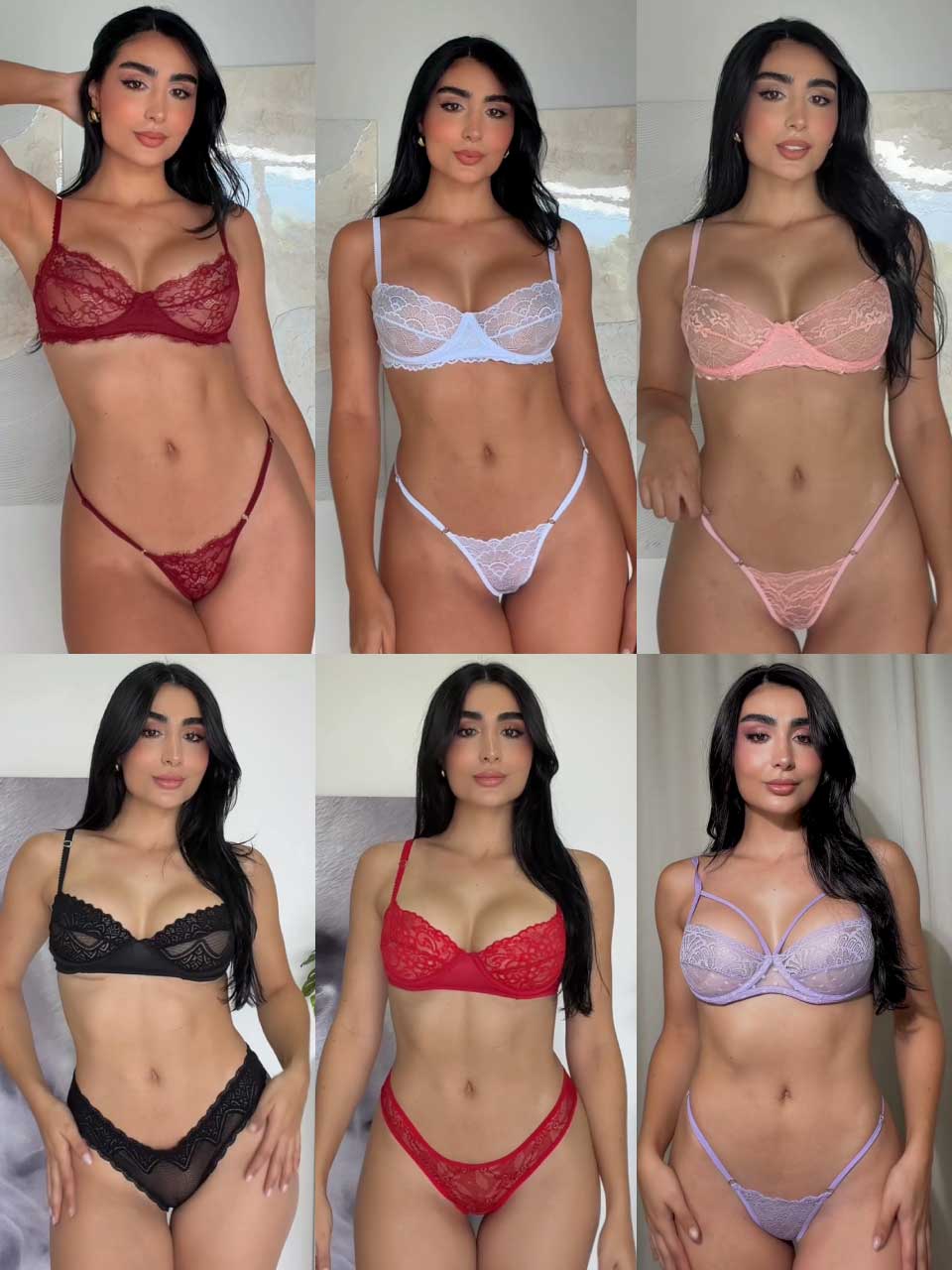 6 CONJUNTOS VARILLA ENCAJE