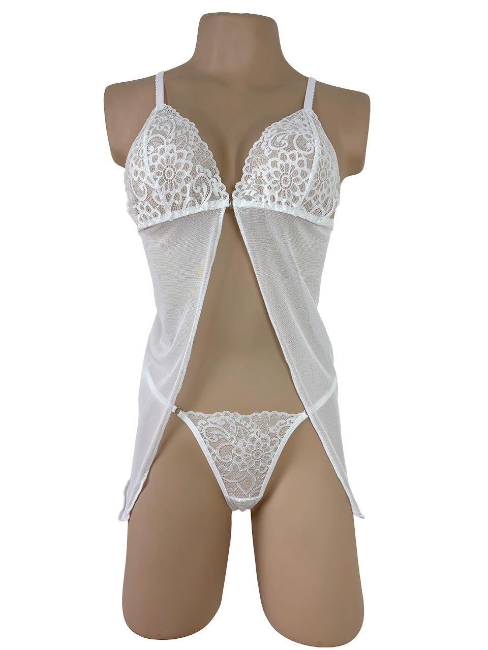 Baby doll  mayatex encaje blanco
