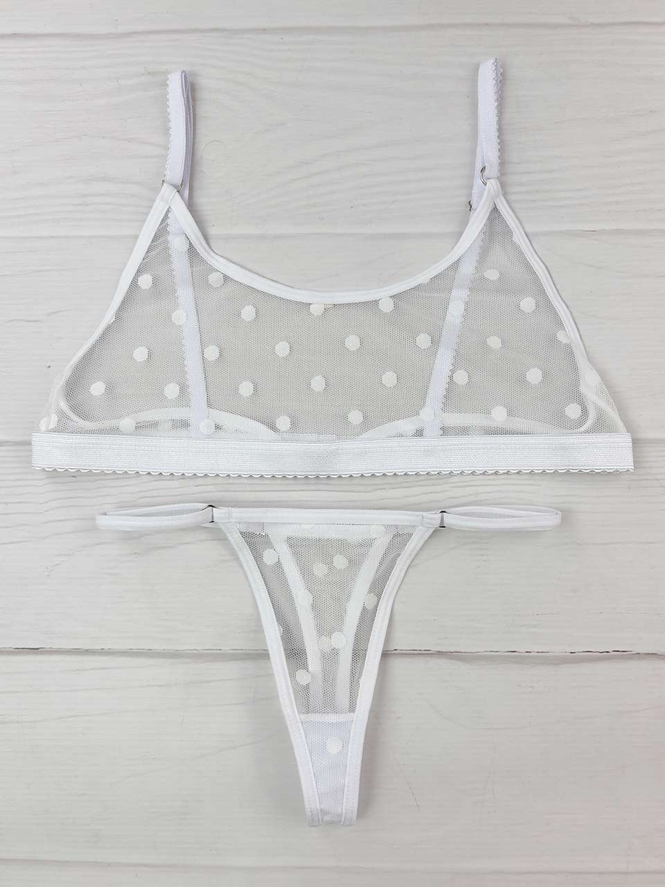 Conjunto basico grabado blanco