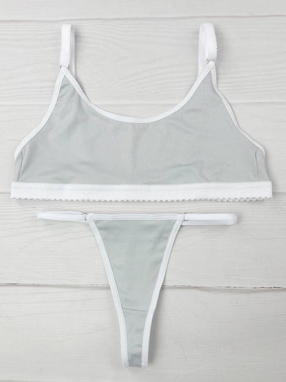 Conjunto basico gris con blanco