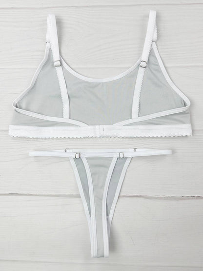Conjunto basico gris con blanco