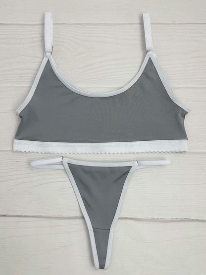 Conjunto basico gris con blanco