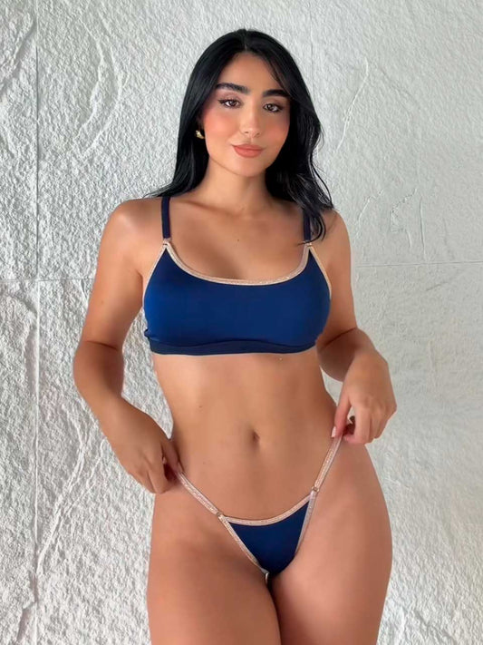 Conjunto lurex azul