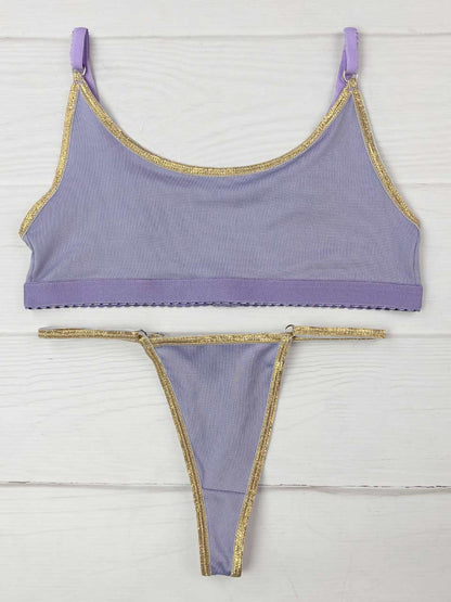Conjunto lurex lila