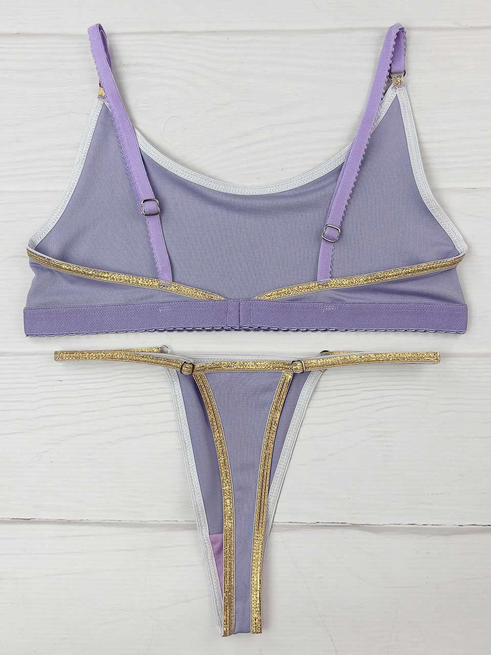 Conjunto lurex lila