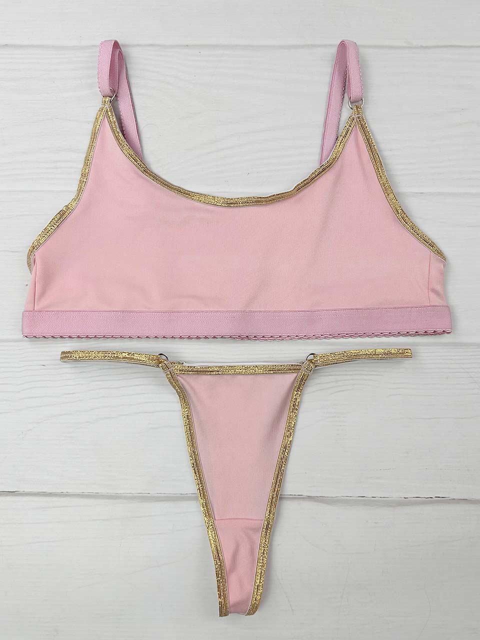 Conjunto lurex rosa