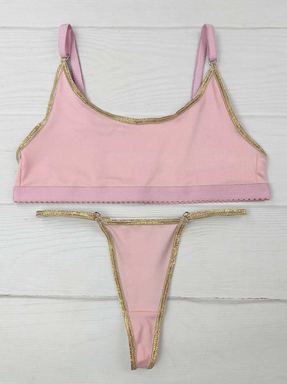 Conjunto lurex rosa