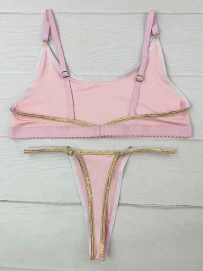 Conjunto lurex rosa