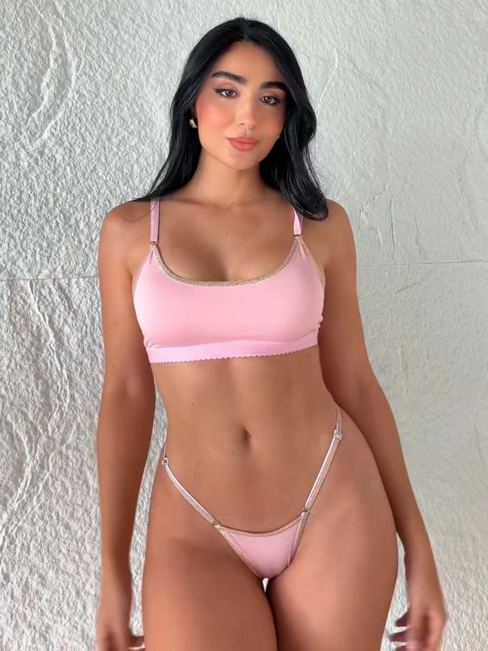 Conjunto lurex rosa