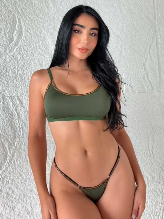 Conjunto lurex verde