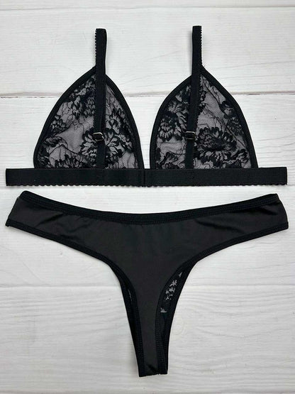 Conjunto blonda negro