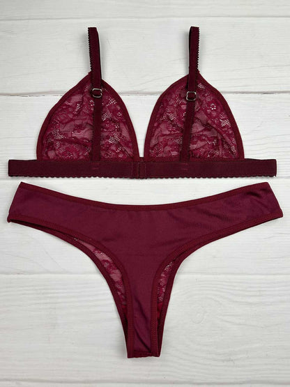 Conjunto blonda vino