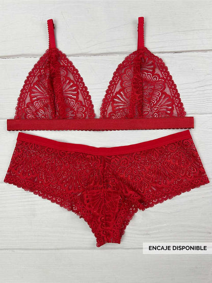 Conjunto cachetero rojo
