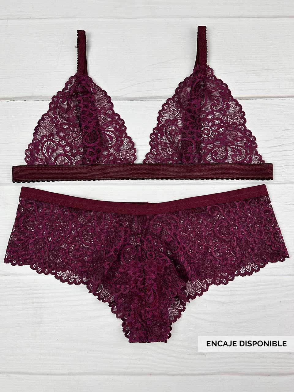 Conjunto cachetero vino