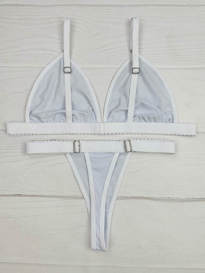 Conjunto contorno algodon blanco