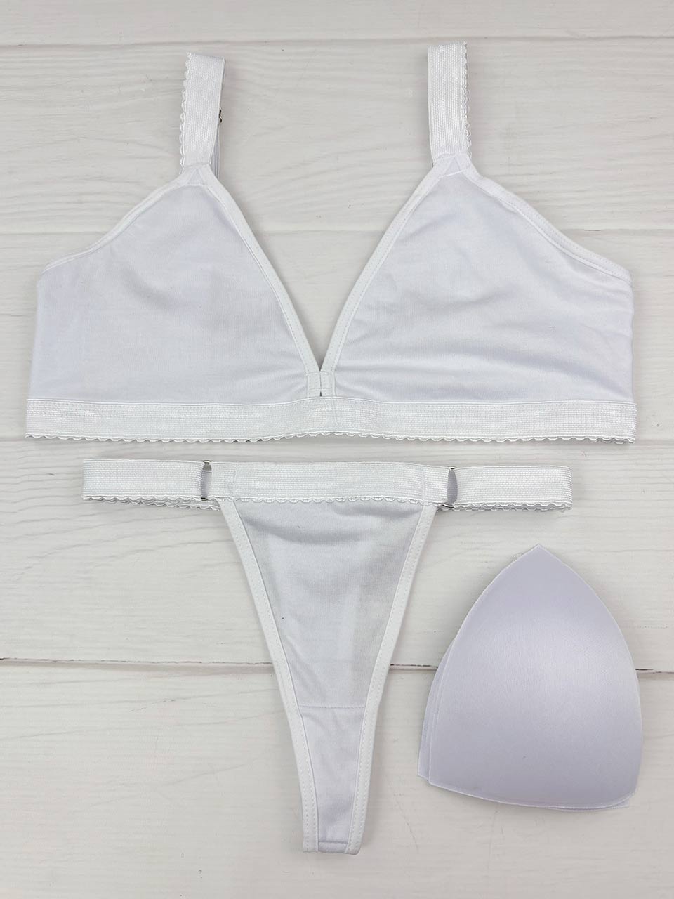 Conjunto copa algodon blanco