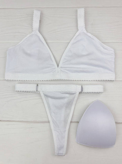 Conjunto copa algodon blanco