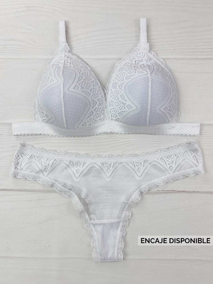 Conjunto copa elastico blanco