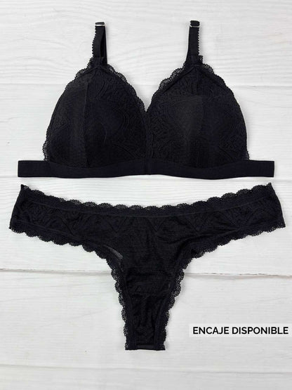 Conjunto copa elastico  negro