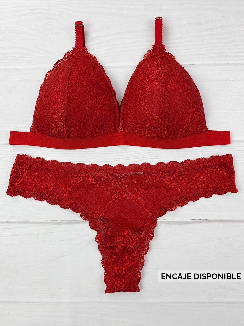 Conjunto copa elastico rojo