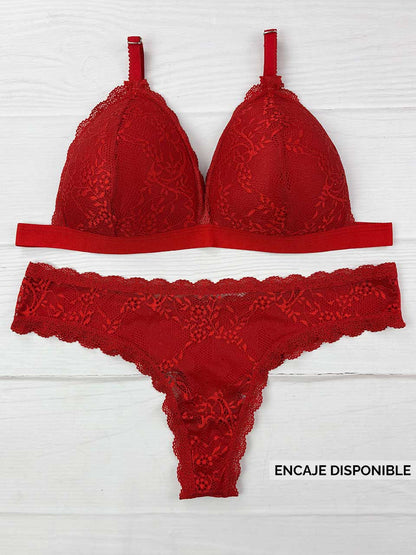Conjunto copa elastico rojo