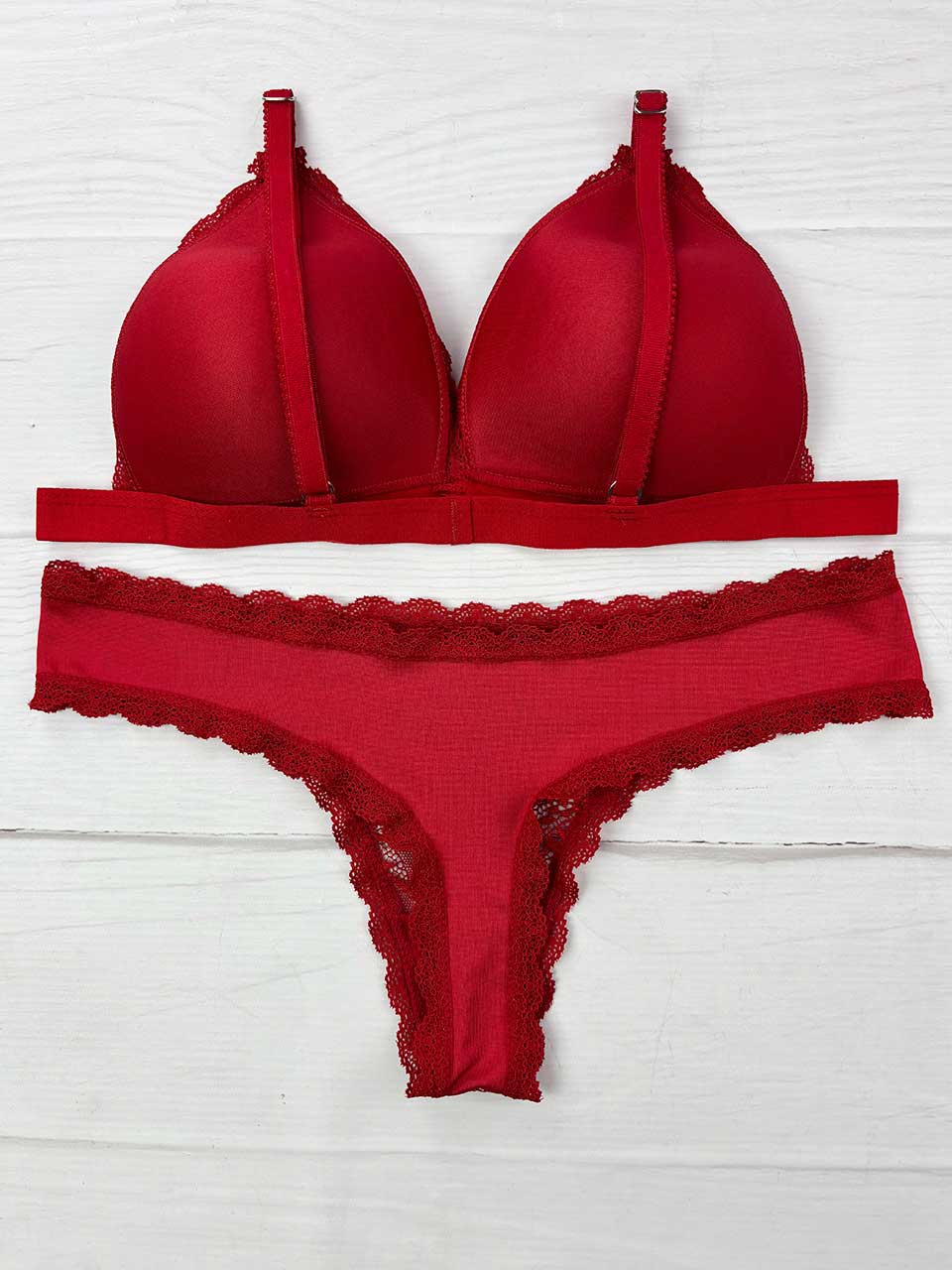 Conjunto copa elastico rojo