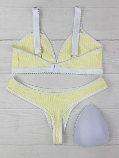 Conjunto copa rib elastico amarillo