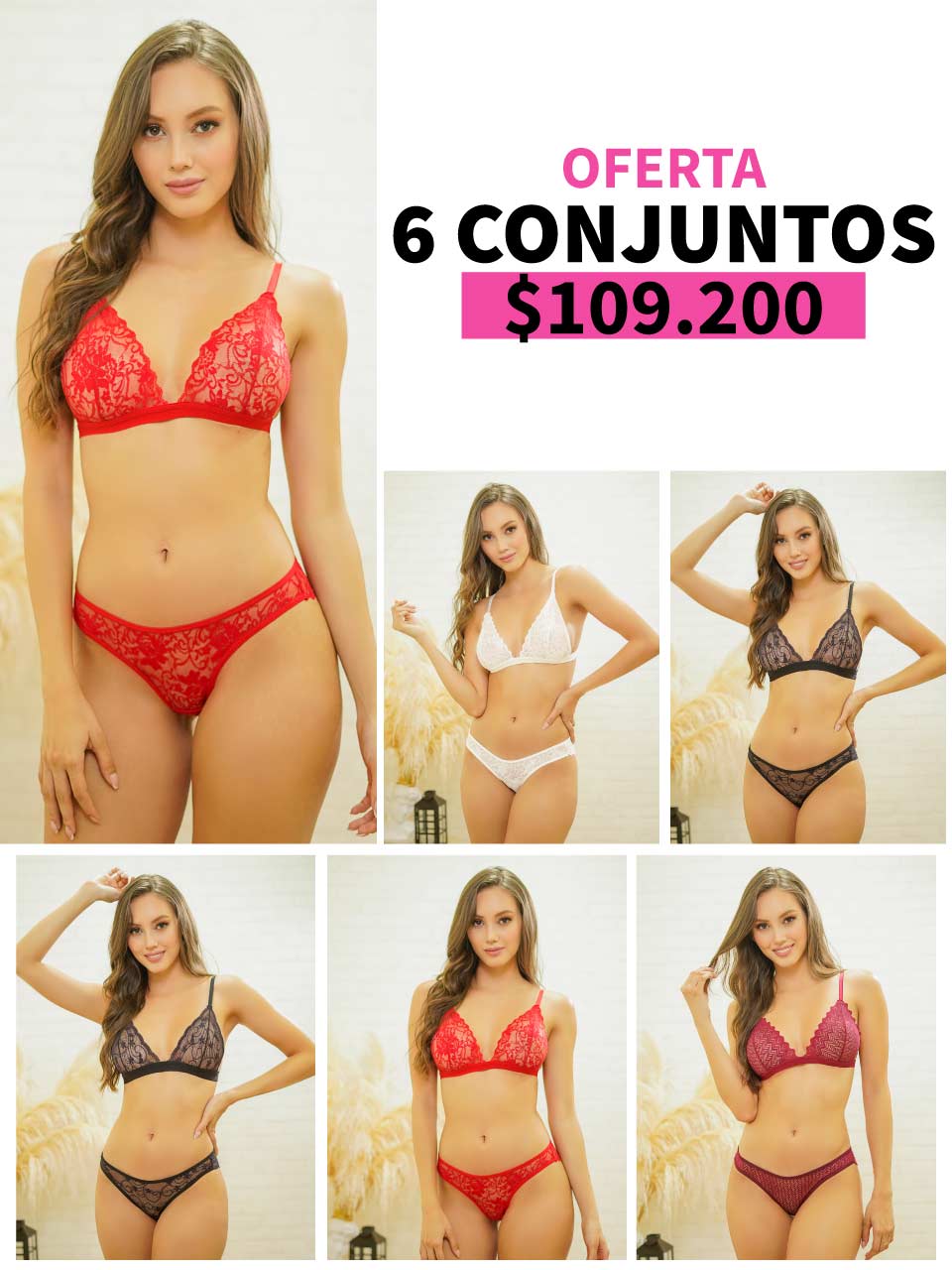 LLEVA 6 CONJUNTOS CORAZON - 35%