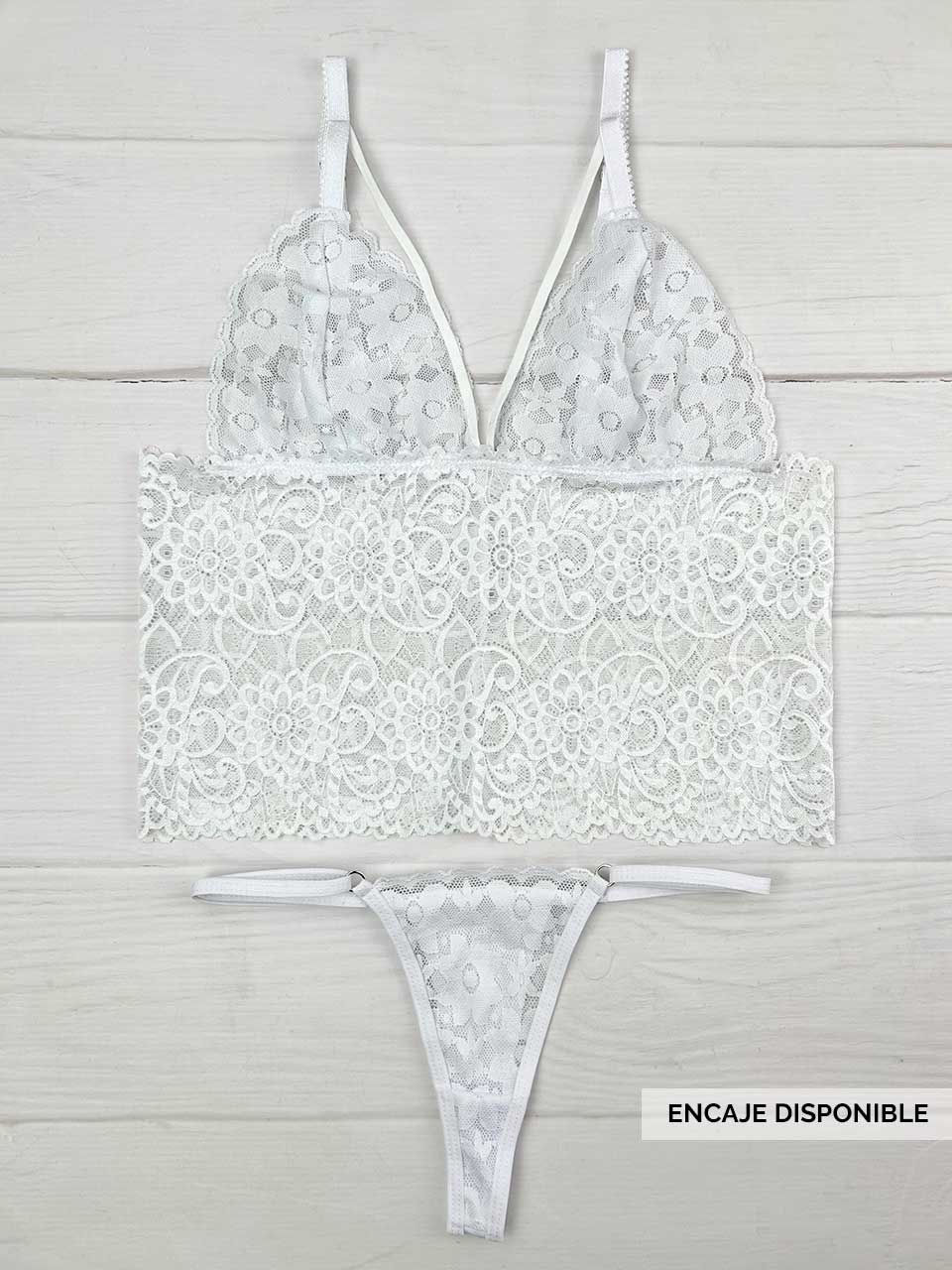 Conjunto crop top blanco
