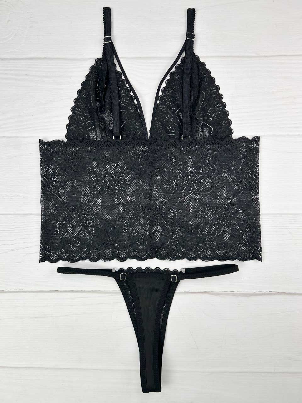 Conjunto crop top negro