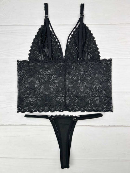 Conjunto crop top negro