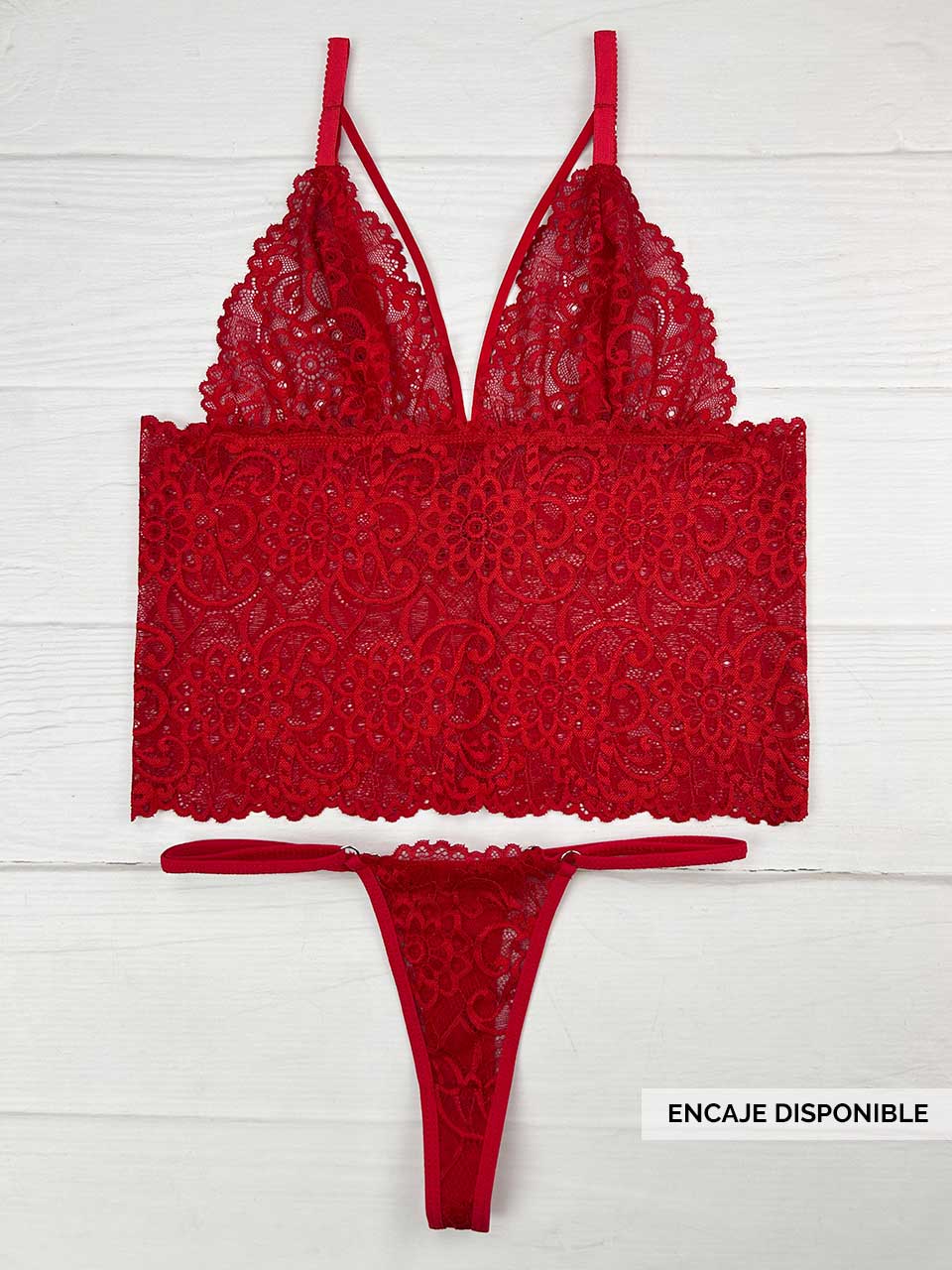 Conjunto crop top rojo