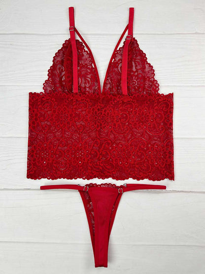 Conjunto crop top rojo