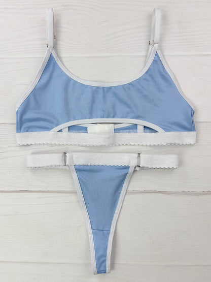 Conjunto deportivo azul