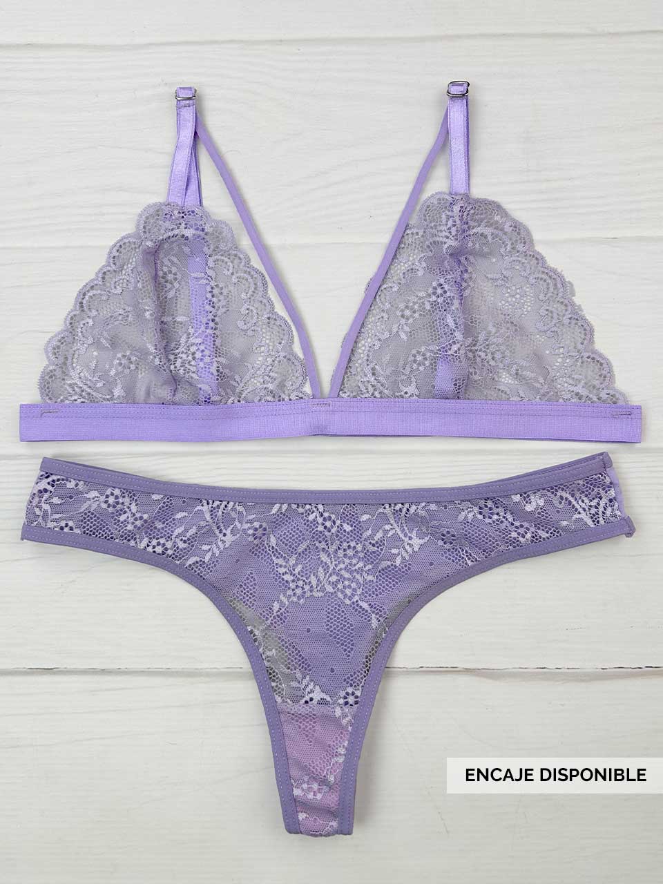 Conjunto elastico lila