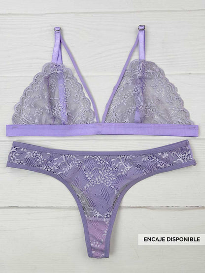 Conjunto elastico lila