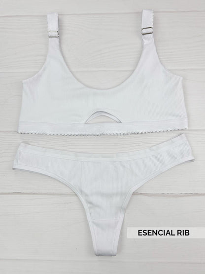 Conjunto rib  esencial blanco