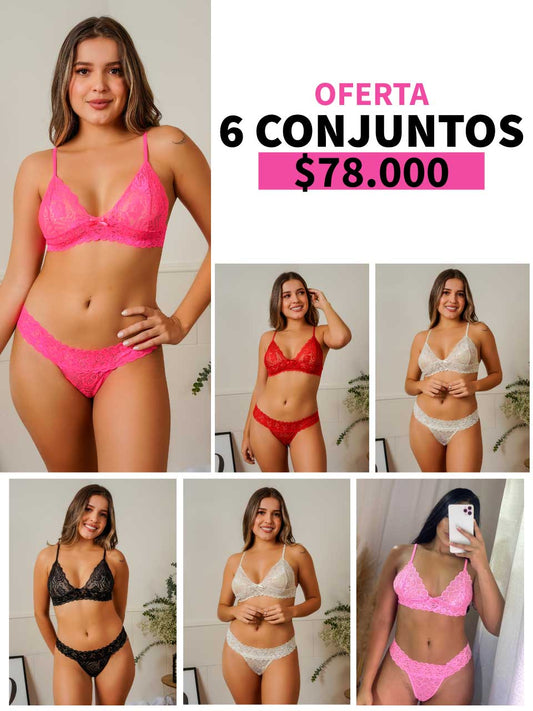 LLEVA 6 CONJUNTO FRANJA -35%