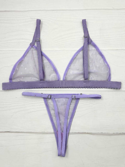 Conjunto grabado lila