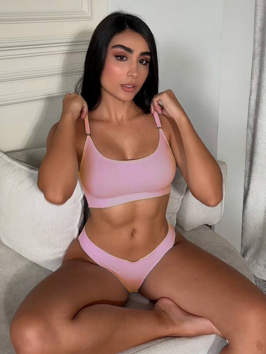 Conjunto invisible rosa