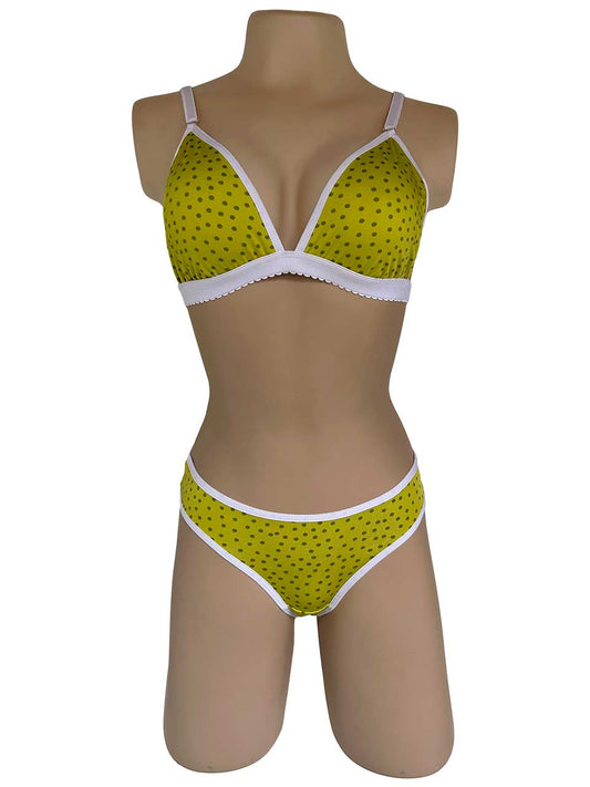 Conjunto liso neon puntos