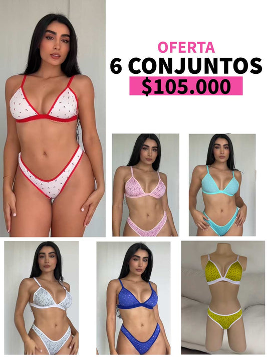LLEVA 6 CONJUNTOS LISOS ESTAMPADOS