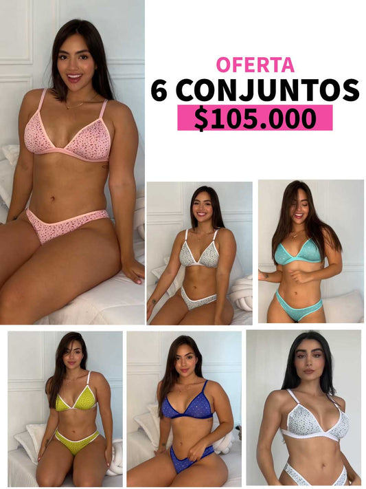 LLEVA 6 CONJUNTOS LISOS ESTAMPADOS