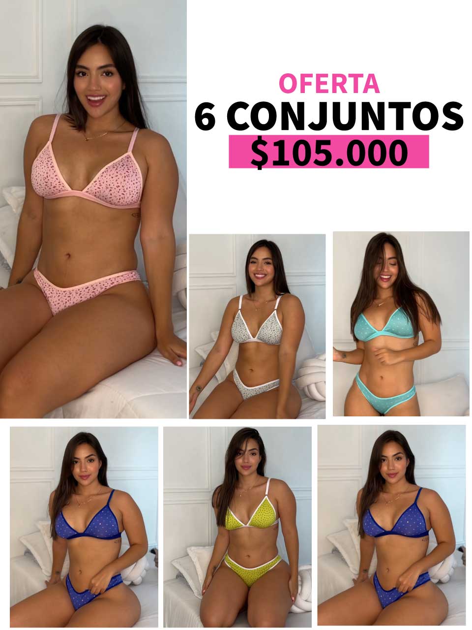 LLEVA 6 CONJUNTOS LISOS ESTAMPADOS