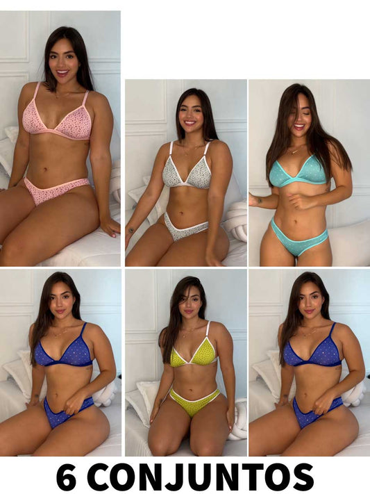 6 CONJUNTOS LISOS ESTAMPADOS