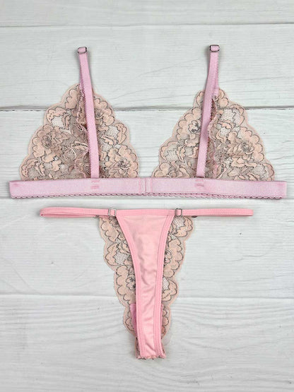 Conjunto mariposa bicolor rosa