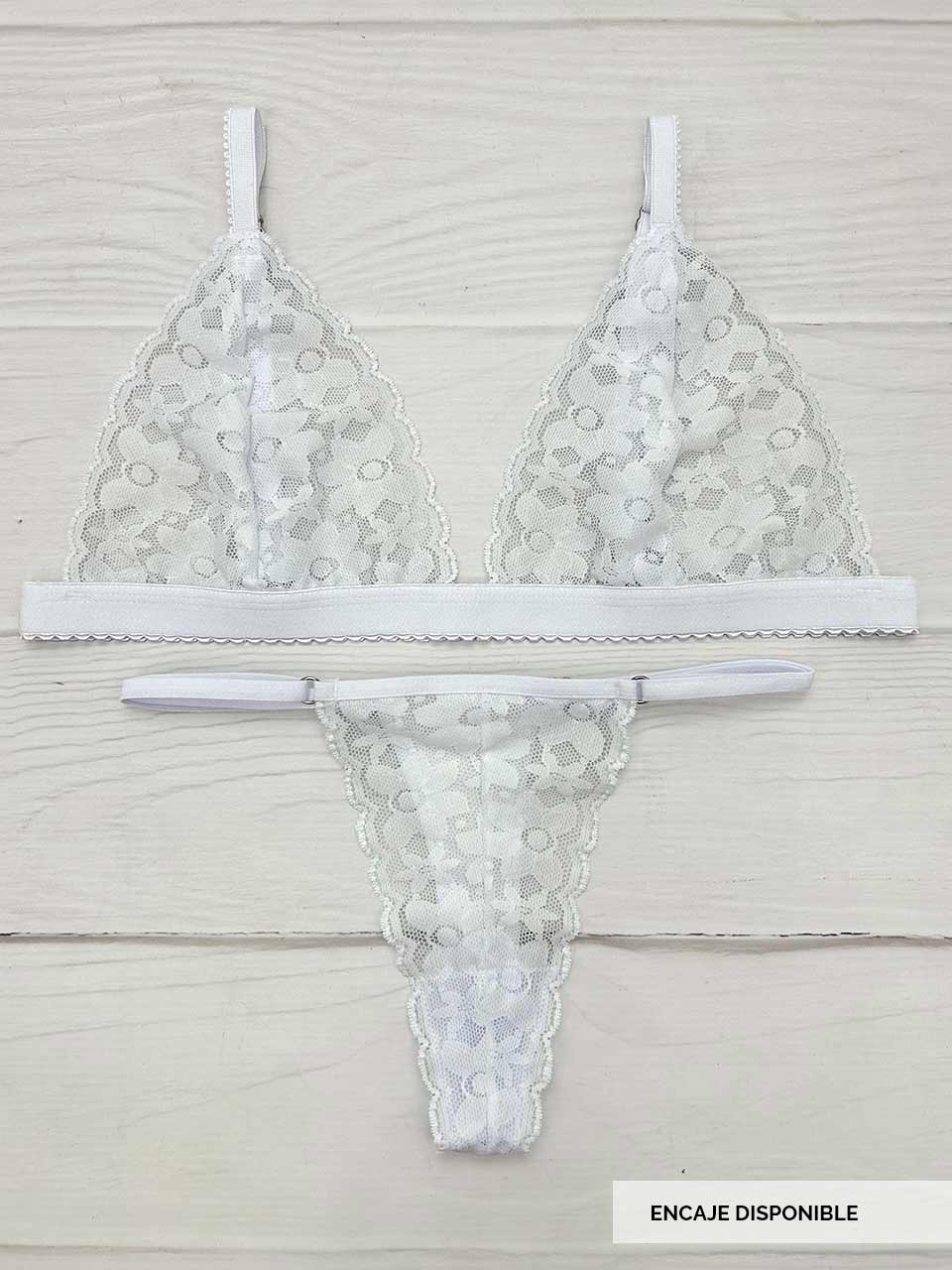 Conjunto mariposa blanco